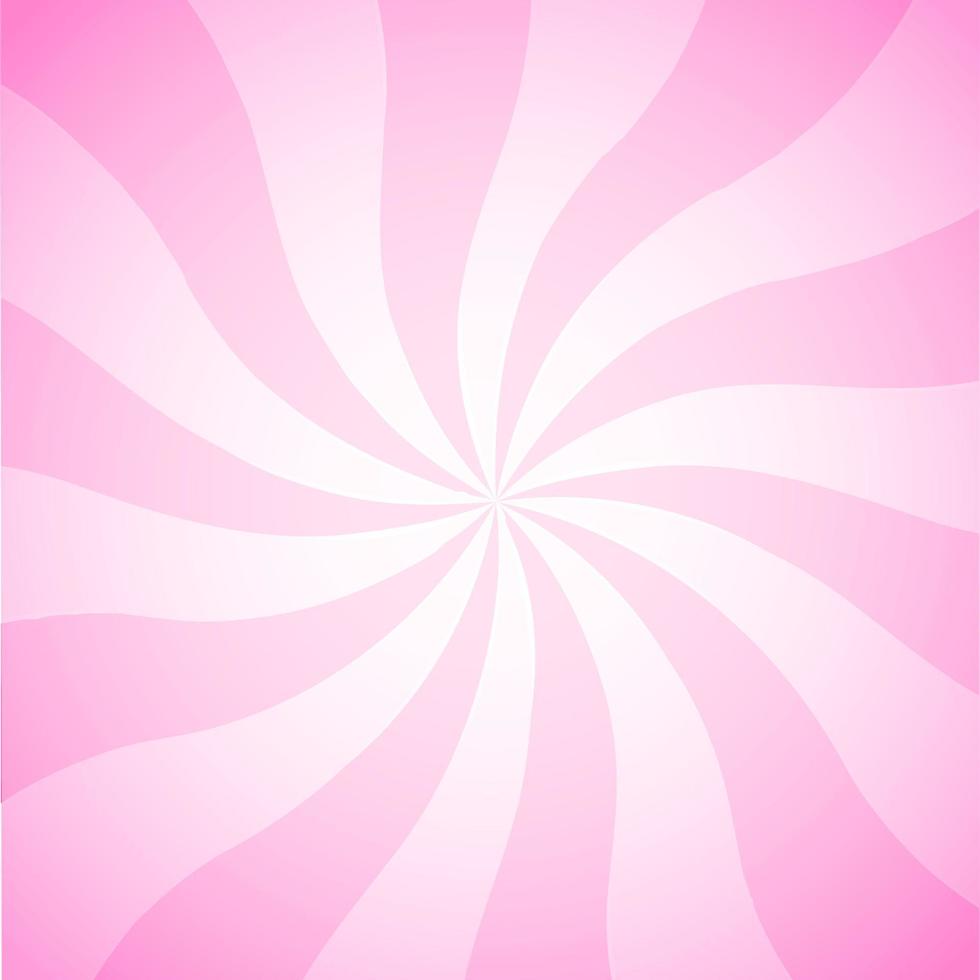 Fondo de rayos de remolino de luz solar. papel pintado rosa y melocotón en espiral. feliz día de san valentín postal.candy background.vector ilustración vector