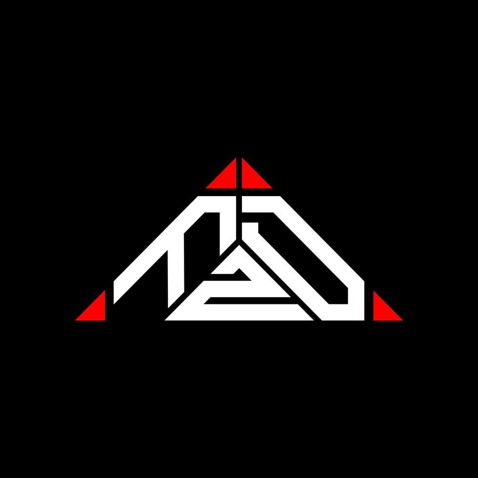FZD letter logo creative design with vector graphic, FZD simple and modern logo in round triangle shape.