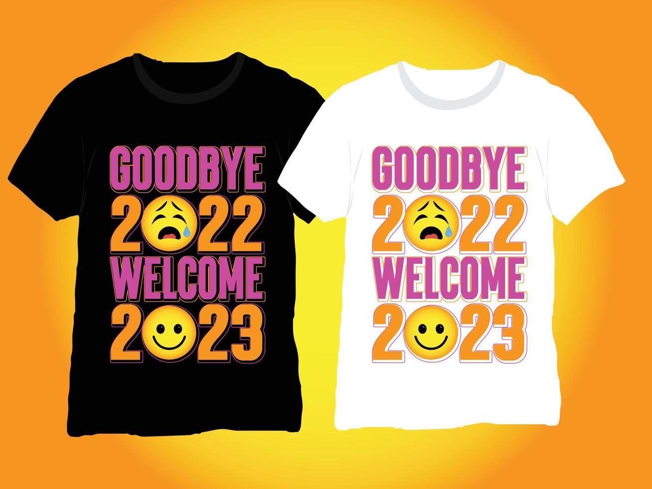diseño de camiseta feliz año nuevo 2023 vector