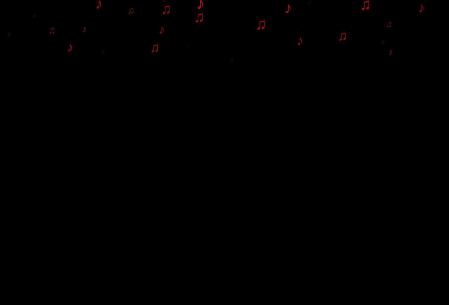 Dark Orange vector pattern with music elements.