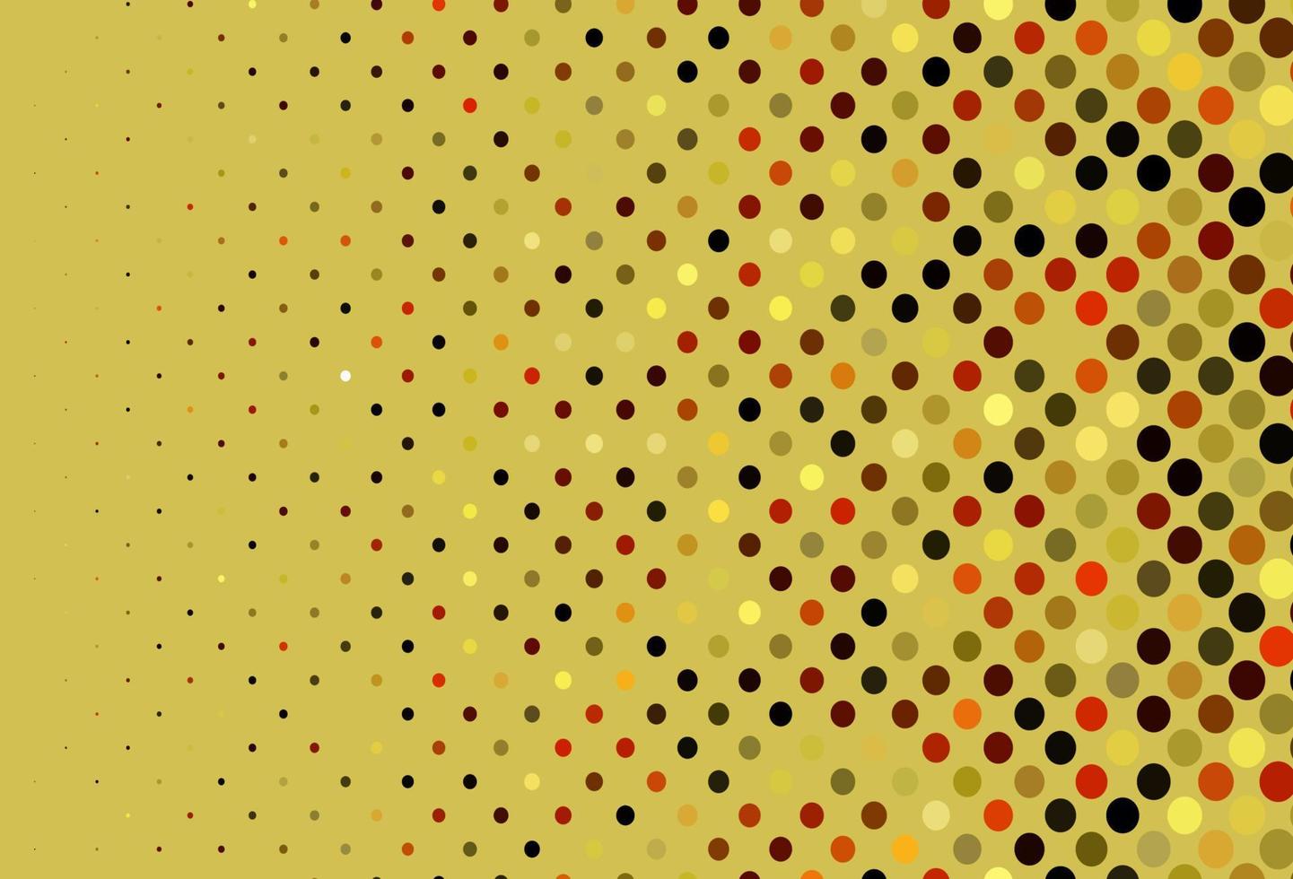 Dark Orange vector pattern with spheres.