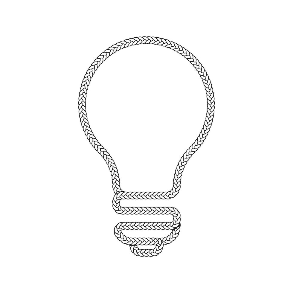 rope border light bulb pattern frame vector illustration.