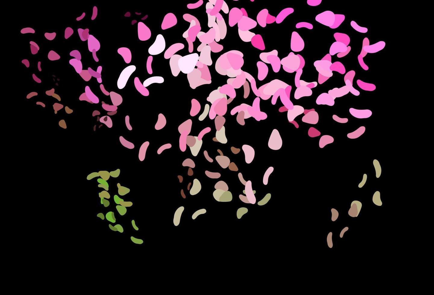 Dark Pink, Green vector pattern with chaotic shapes.