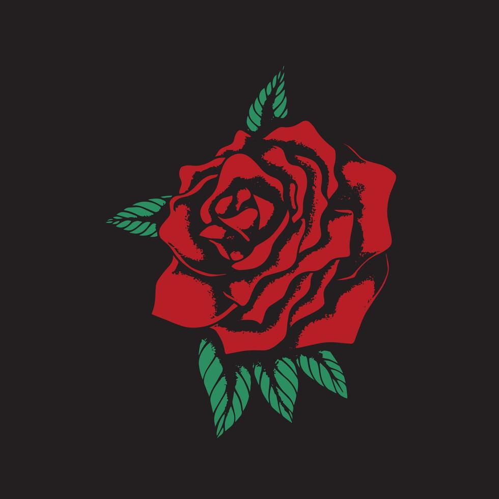 dibujado a mano ilustración de flor rosa vector