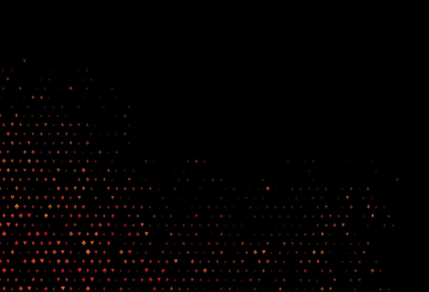 Dark orange vector pattern with symbol of cards.
