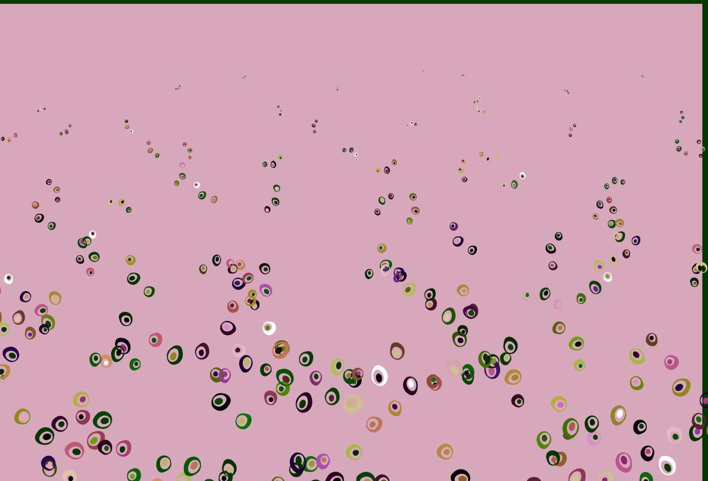 Light Pink, Green vector texture with disks.