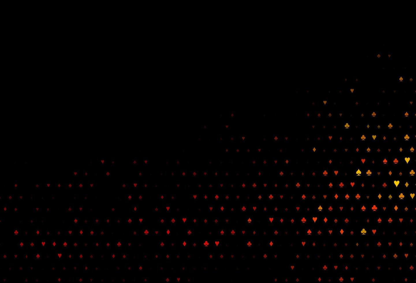 Dark orange vector pattern with symbol of cards.