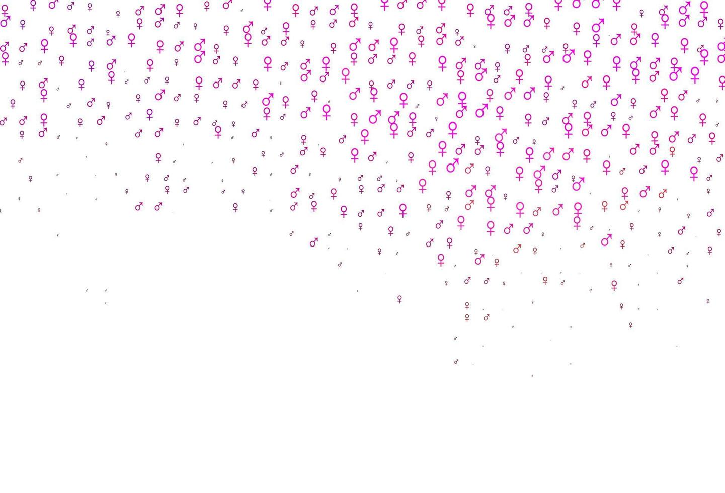 Light pink, yellow vector background with gender symbols.