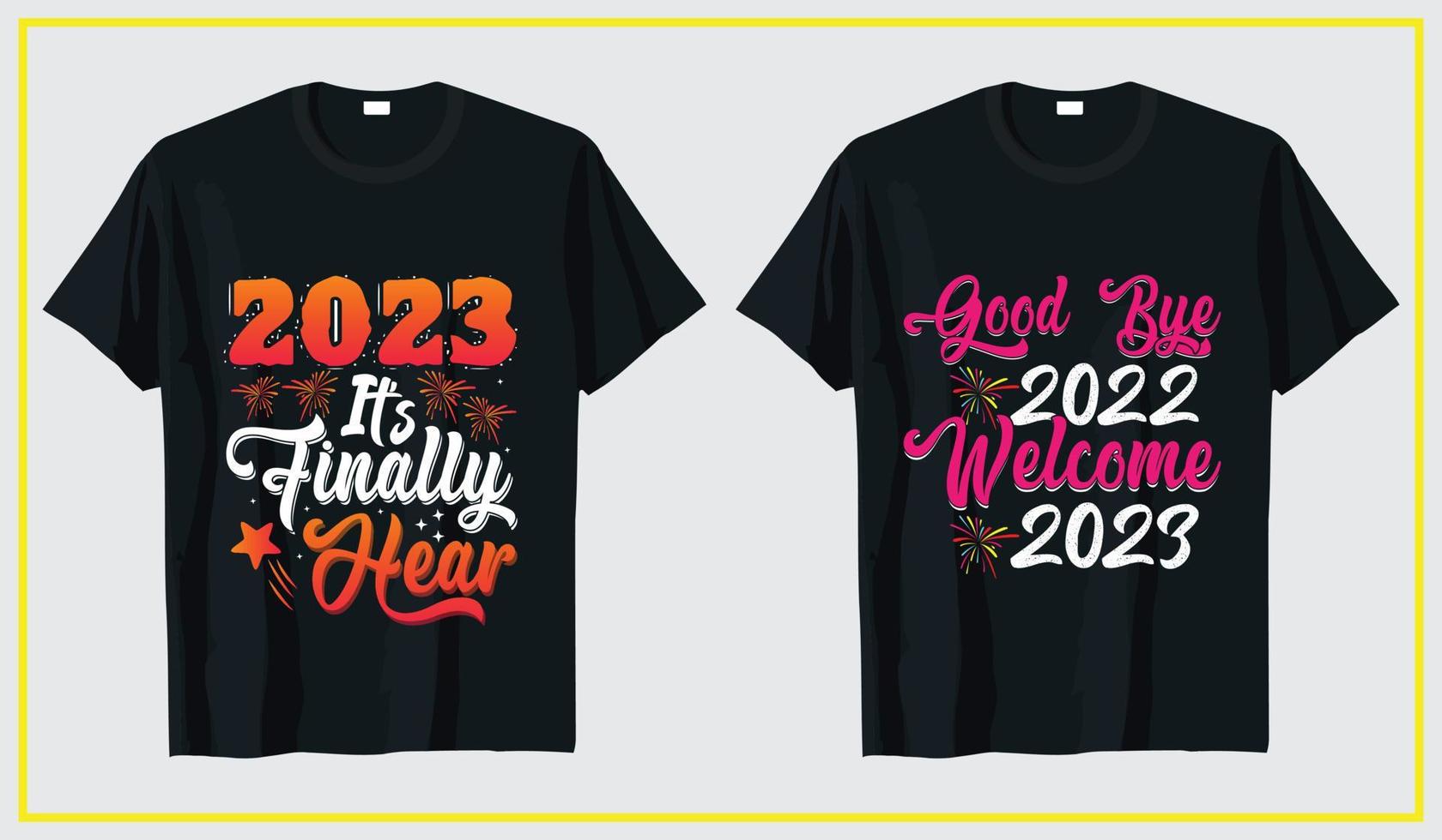 Happy New Year T-shirt Design Pro Vector
