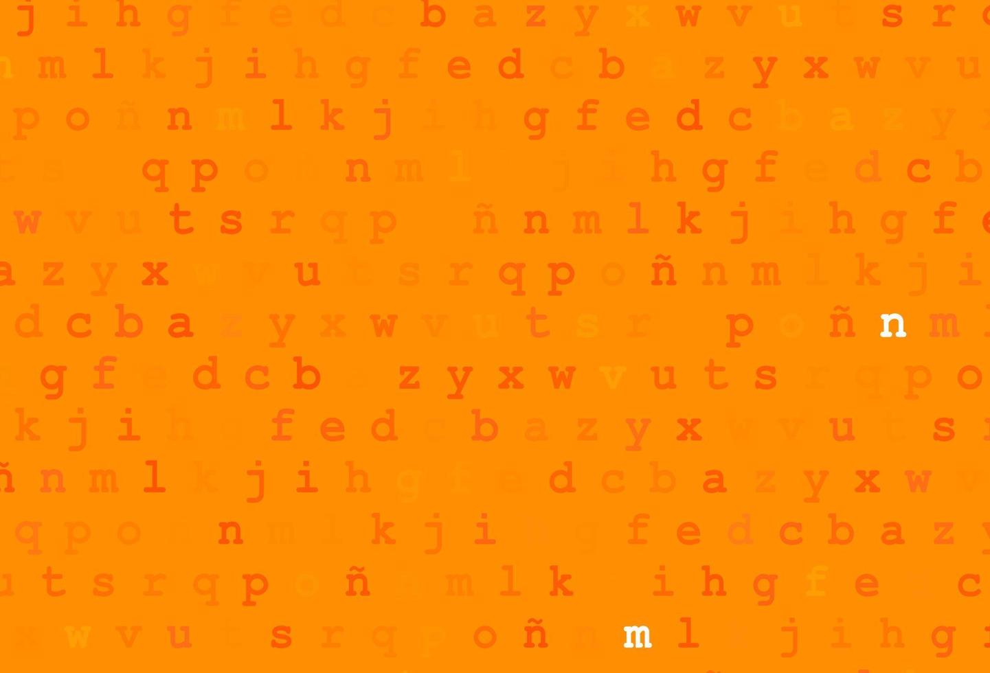 Light orange vector cover with english symbols.