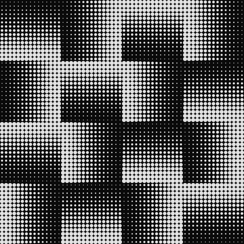 Abstract grunge grid polka dot halftone background pattern. Spotted black and white premium vector line illustration. Optical illusion. Endless Seamless monochrome pattern. Stylish halftone texture.