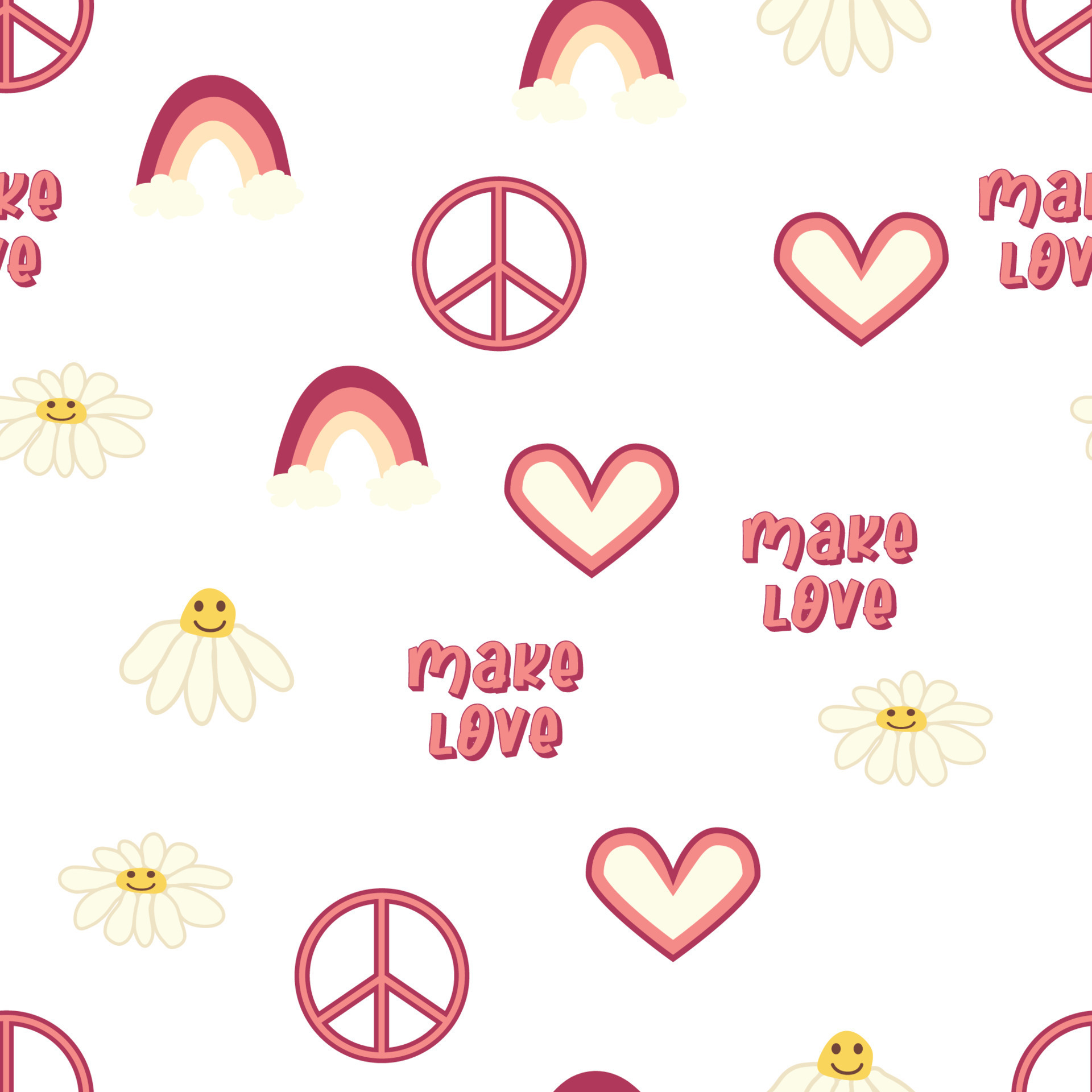 Love heart, peace symbol, rainbow retro 70s seamless pattern. Scattered heart shapes on a swirling background. 14532555 Vector Art at Vecteezy Love heart, peace symbol, rainbow retro 70s seamless pattern. Scattered heart shapes on a swirling background. 14532555 Vector Art at Vecteezy