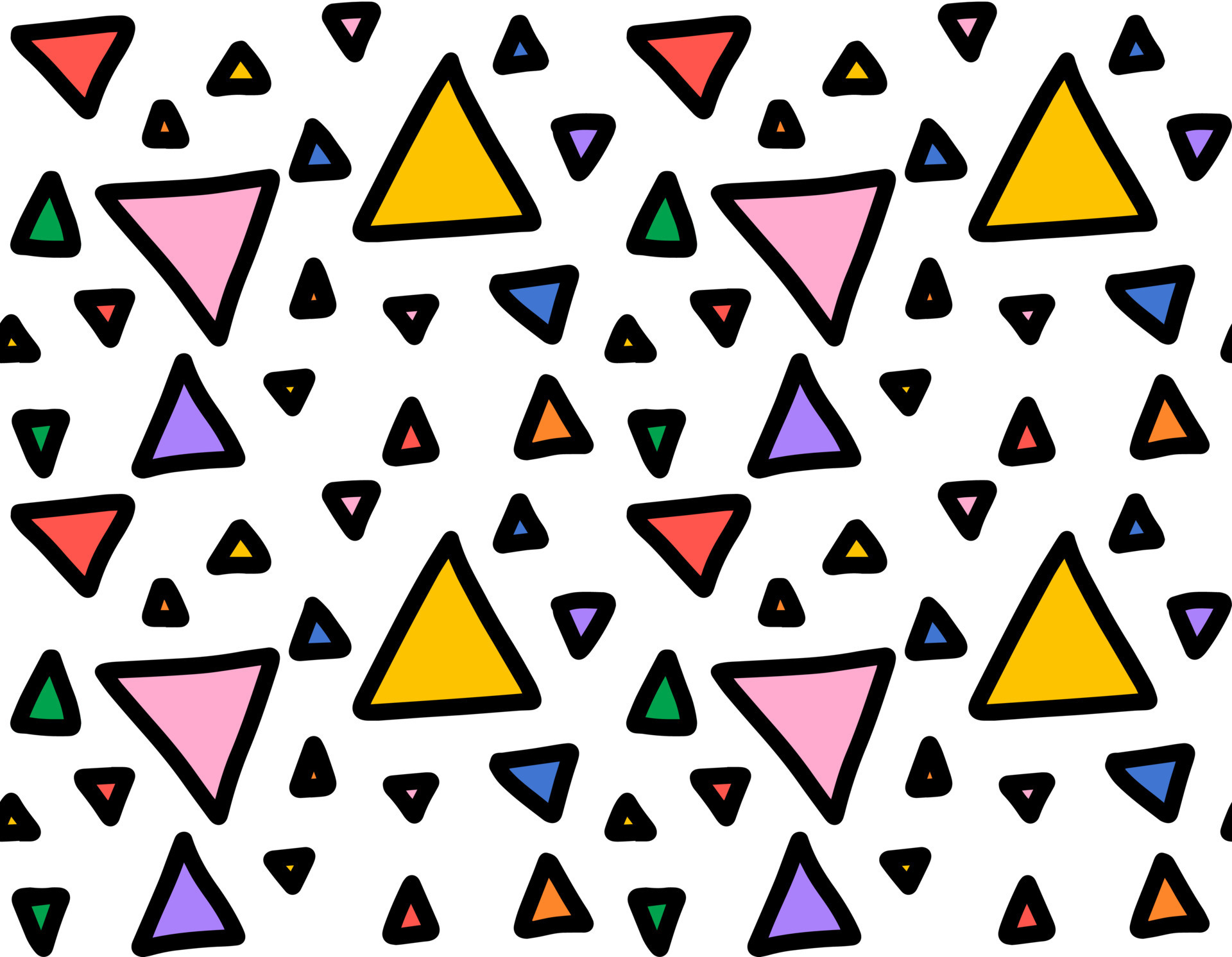 seamless-pattern-with-rainbow-coloured-triangles-on-white-background
