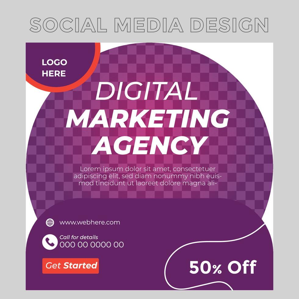 Digital Marketing Social Media Post vector