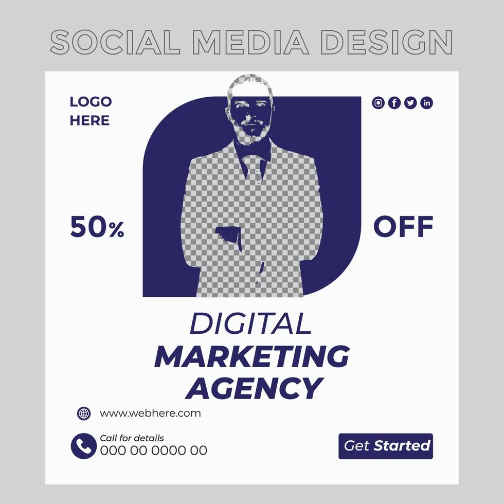 Digital Marketing Social Media Post vector