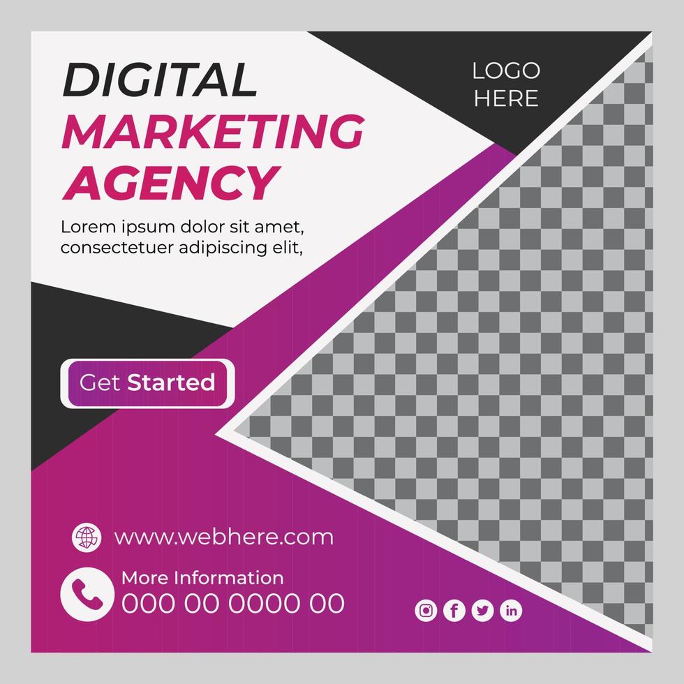 Digital Marketing Social Media Post vector