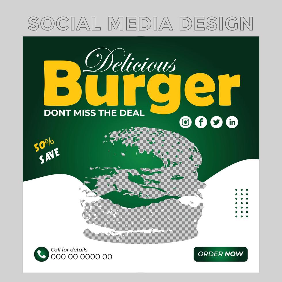 Special Food Social Media Post Banner Template vector