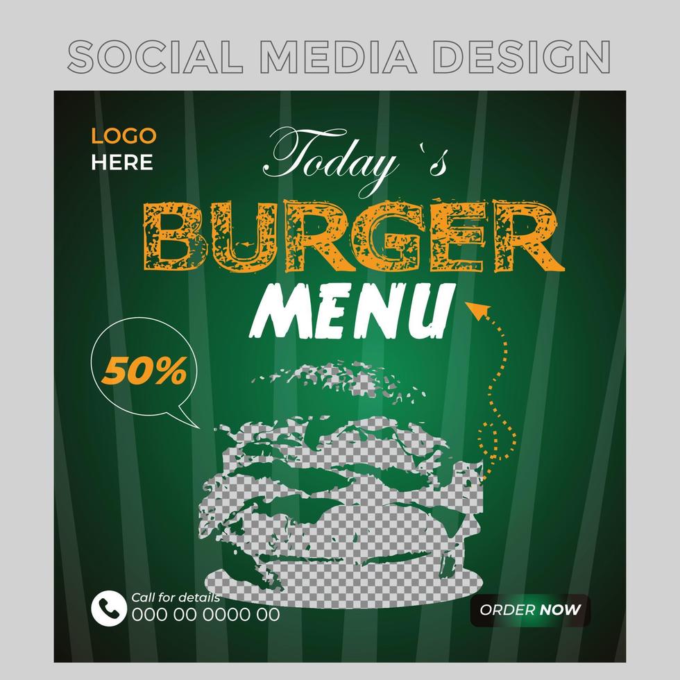 Special Food Social Media Post Banner Template vector