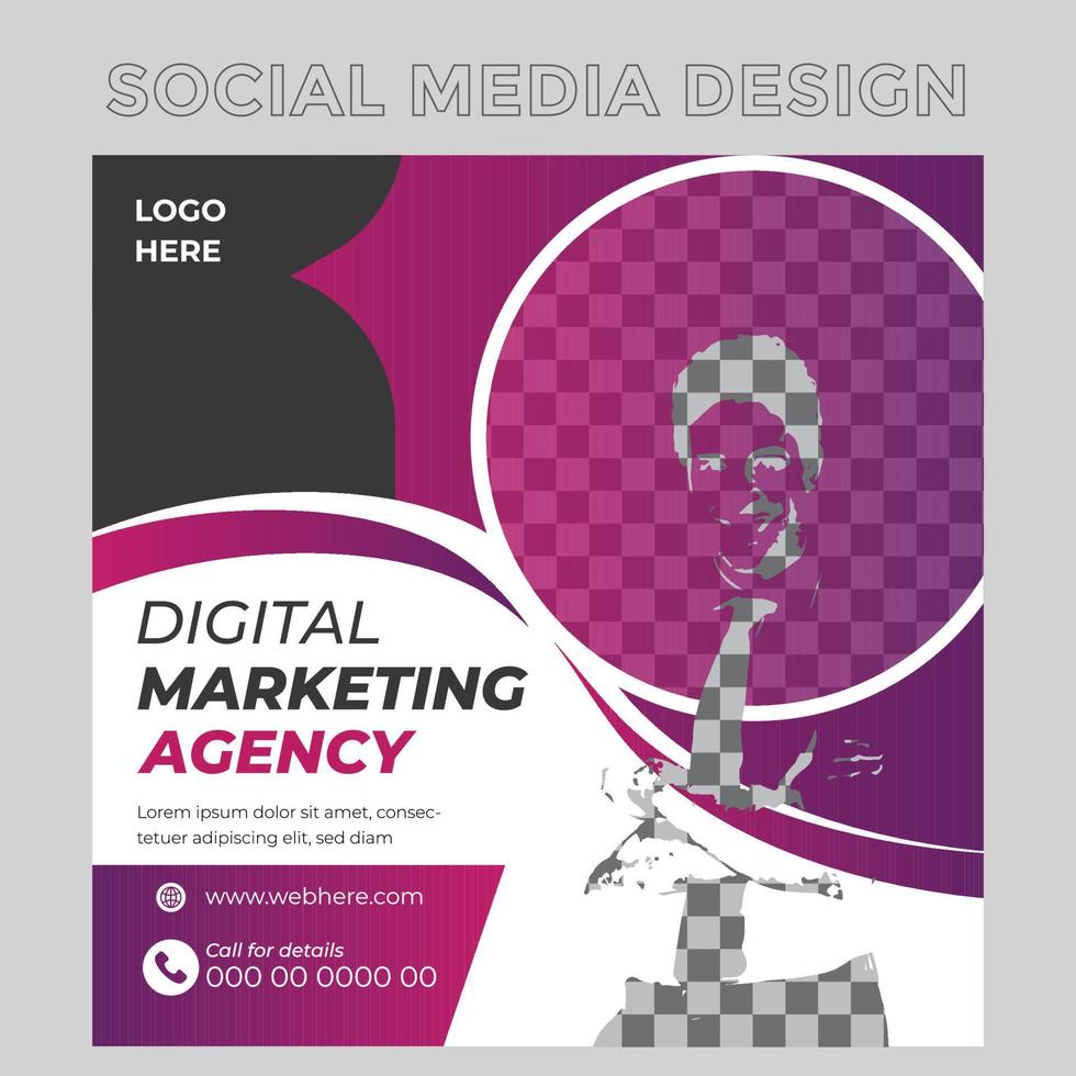 Digital Marketing Social Media Post vector