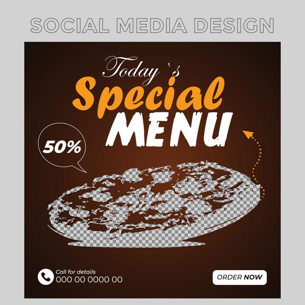 Special Food Social Media Post Banner Template vector
