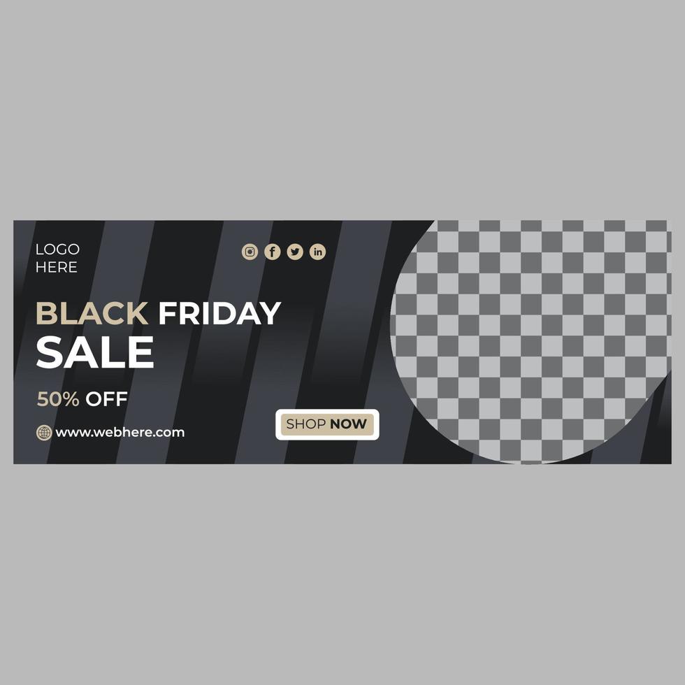 Black Friday Sale Facebook Covers vector