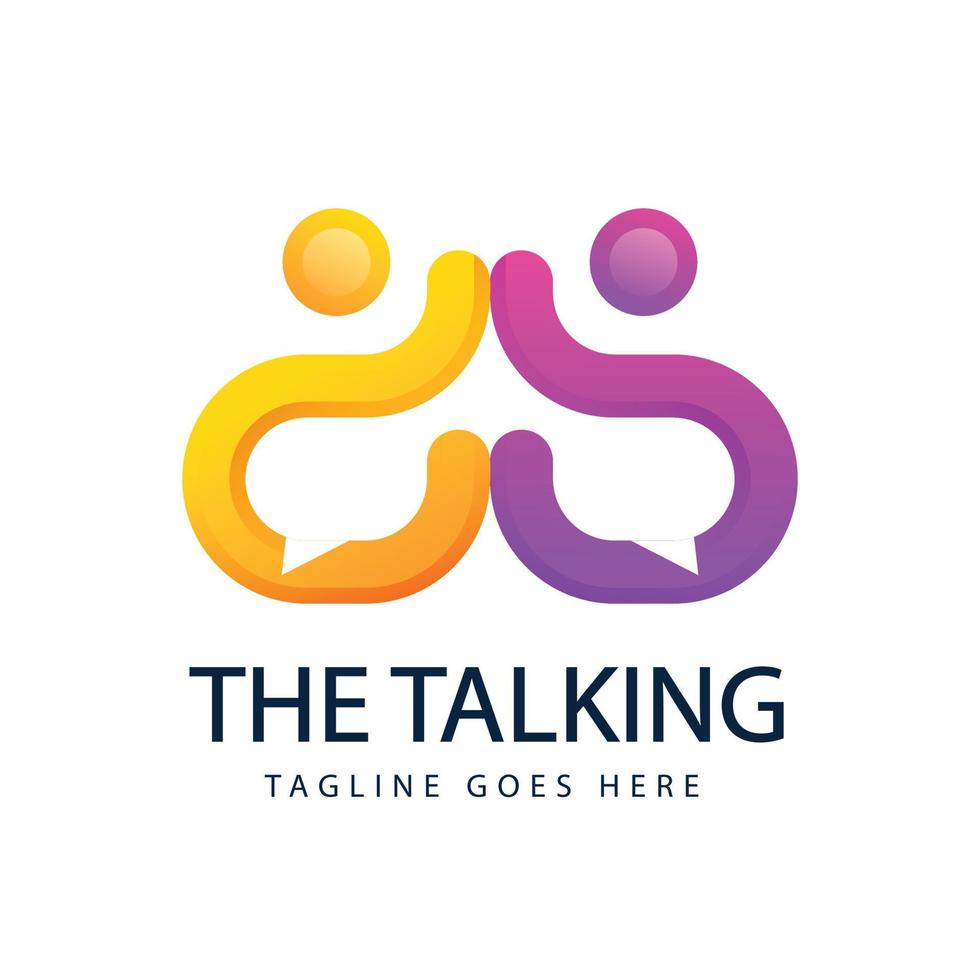 communication logo template design vector