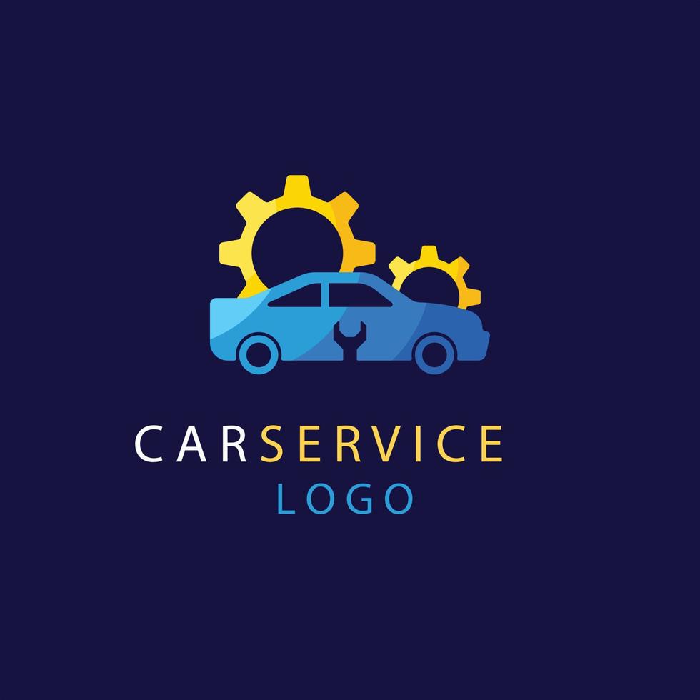 flat design car service logo template vector