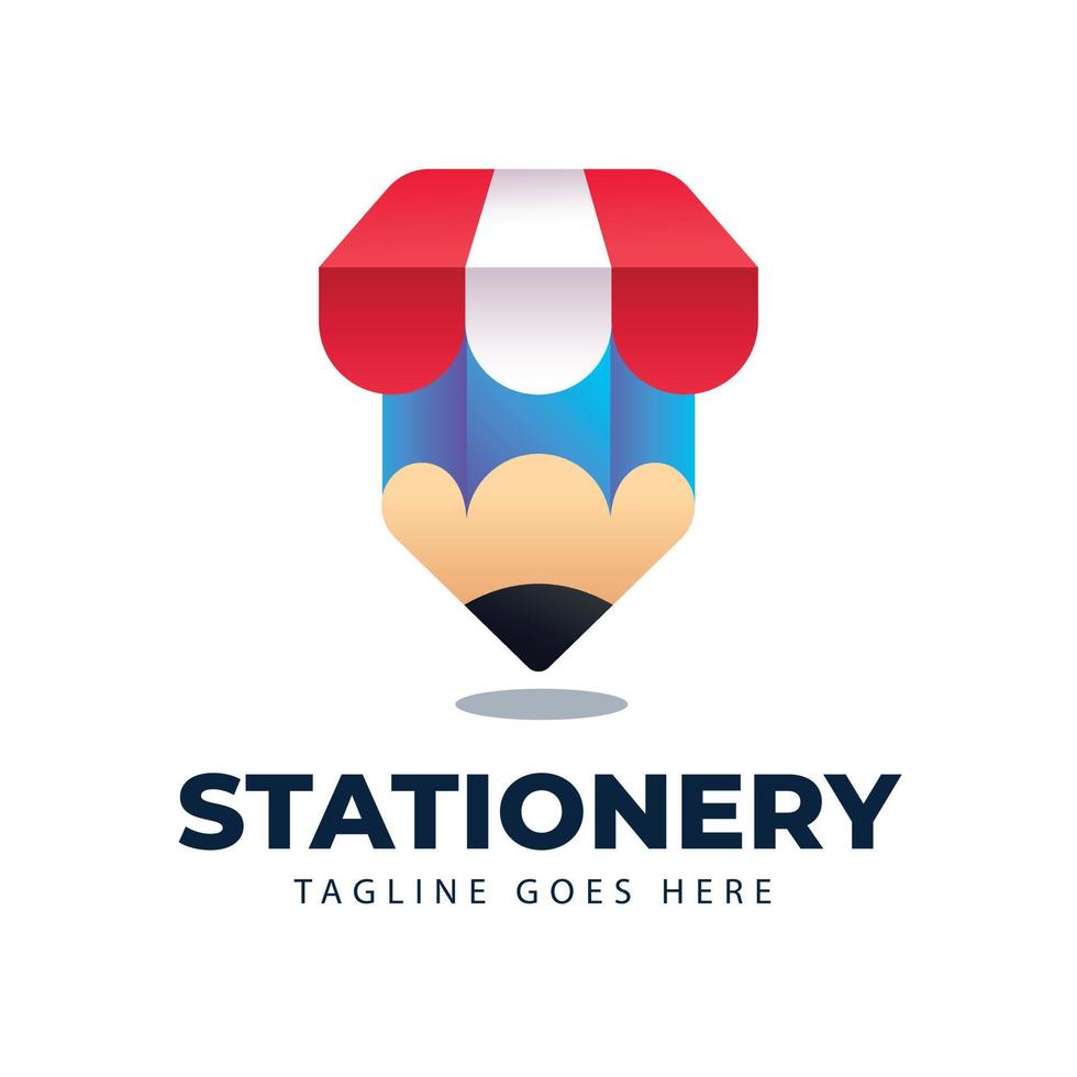 stationery store logo template design vector