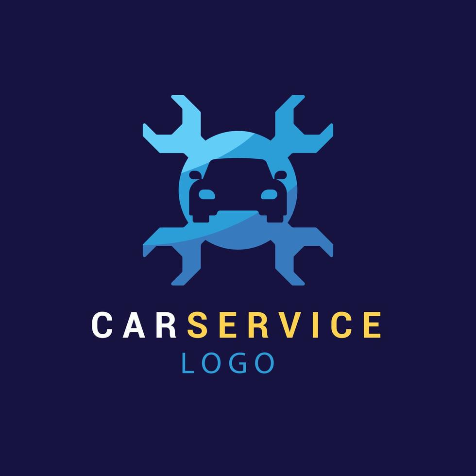 flat design car service logo template vector