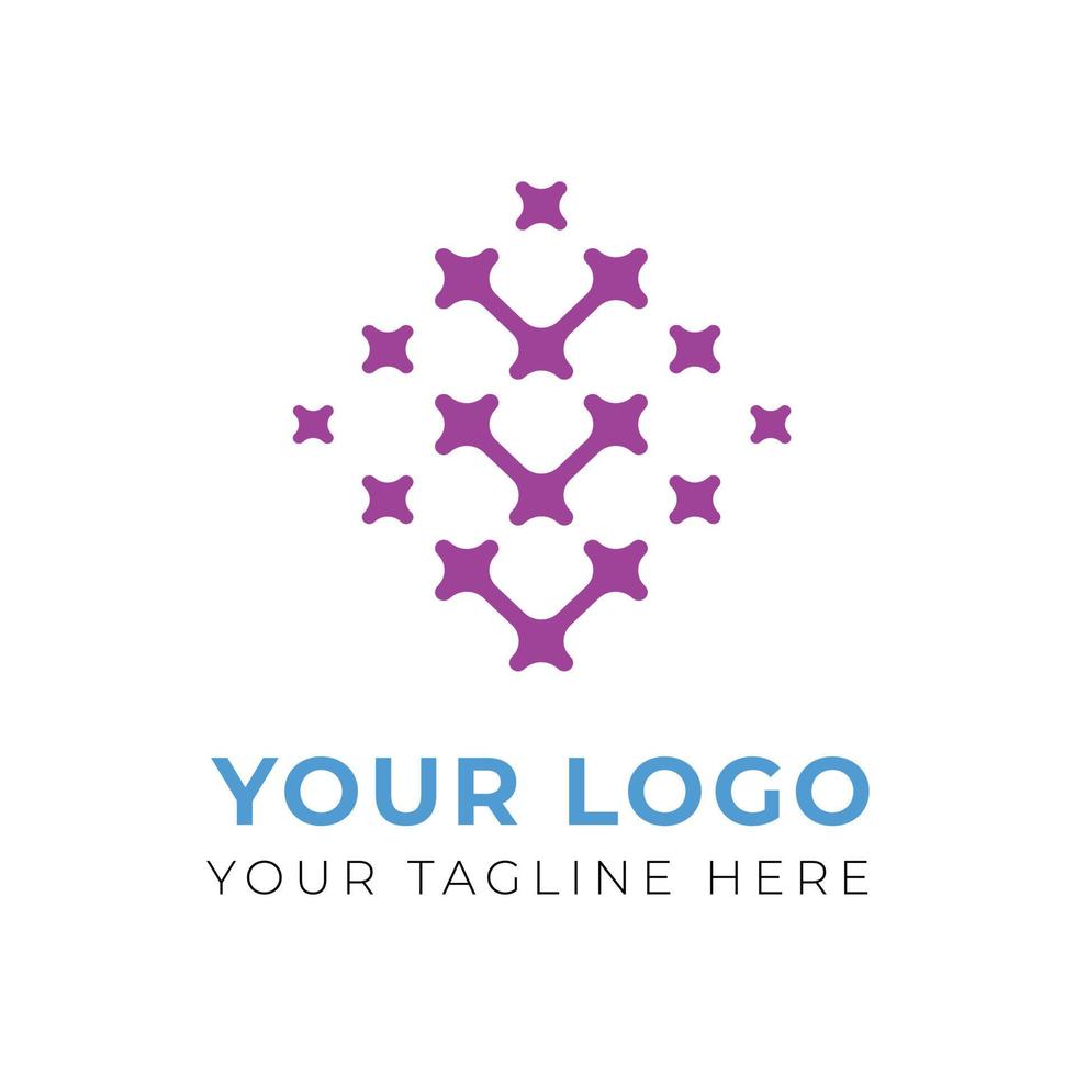 flat hub logo design template vector 14532978 Vector Art at Vecteezy