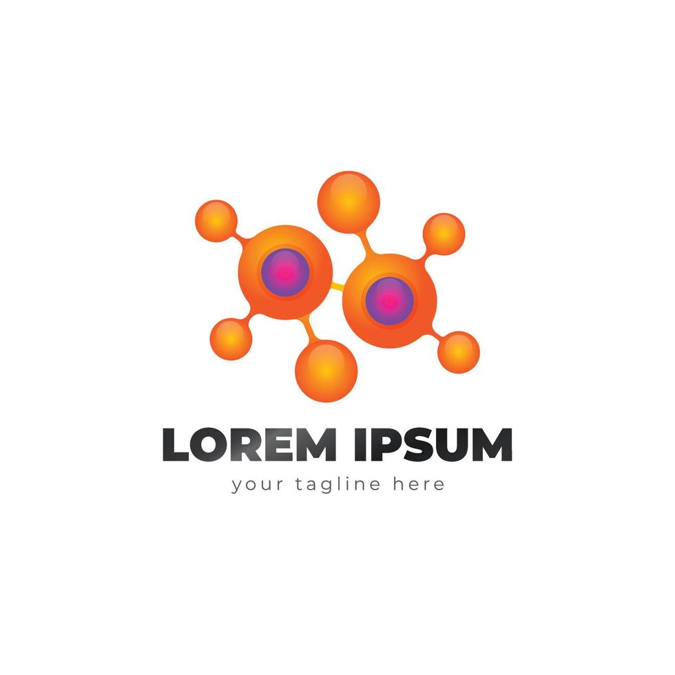 gradient hub logo template design vector
