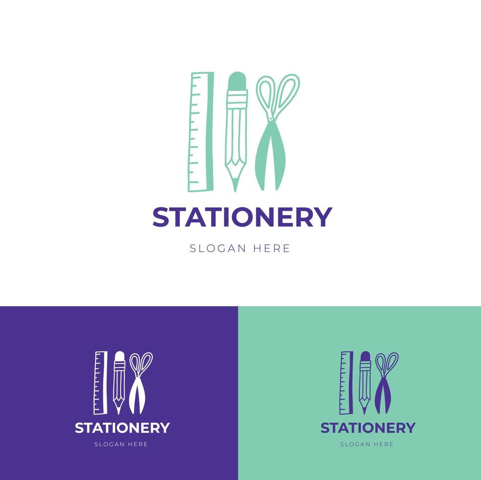 stationery store logo template design vector