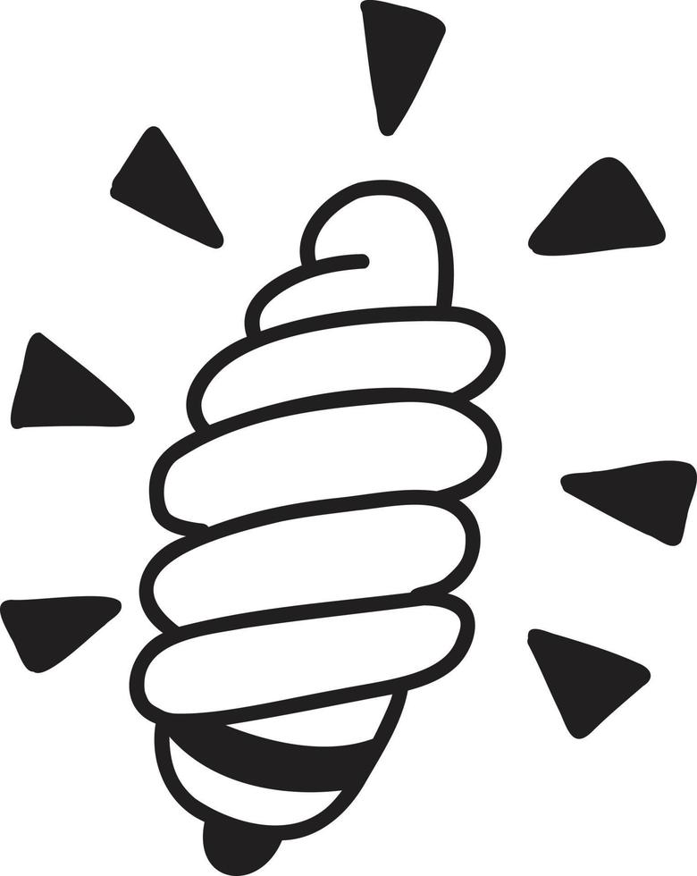 Hand Drawn light bulb illustration vector