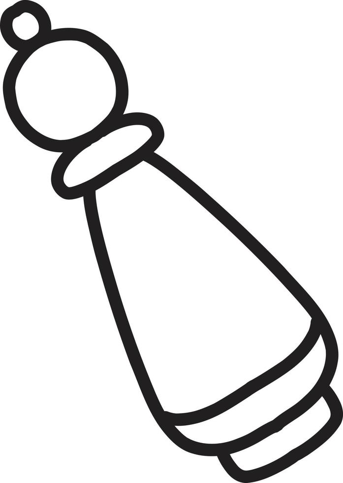 Hand Drawn pepper shaker illustration vector