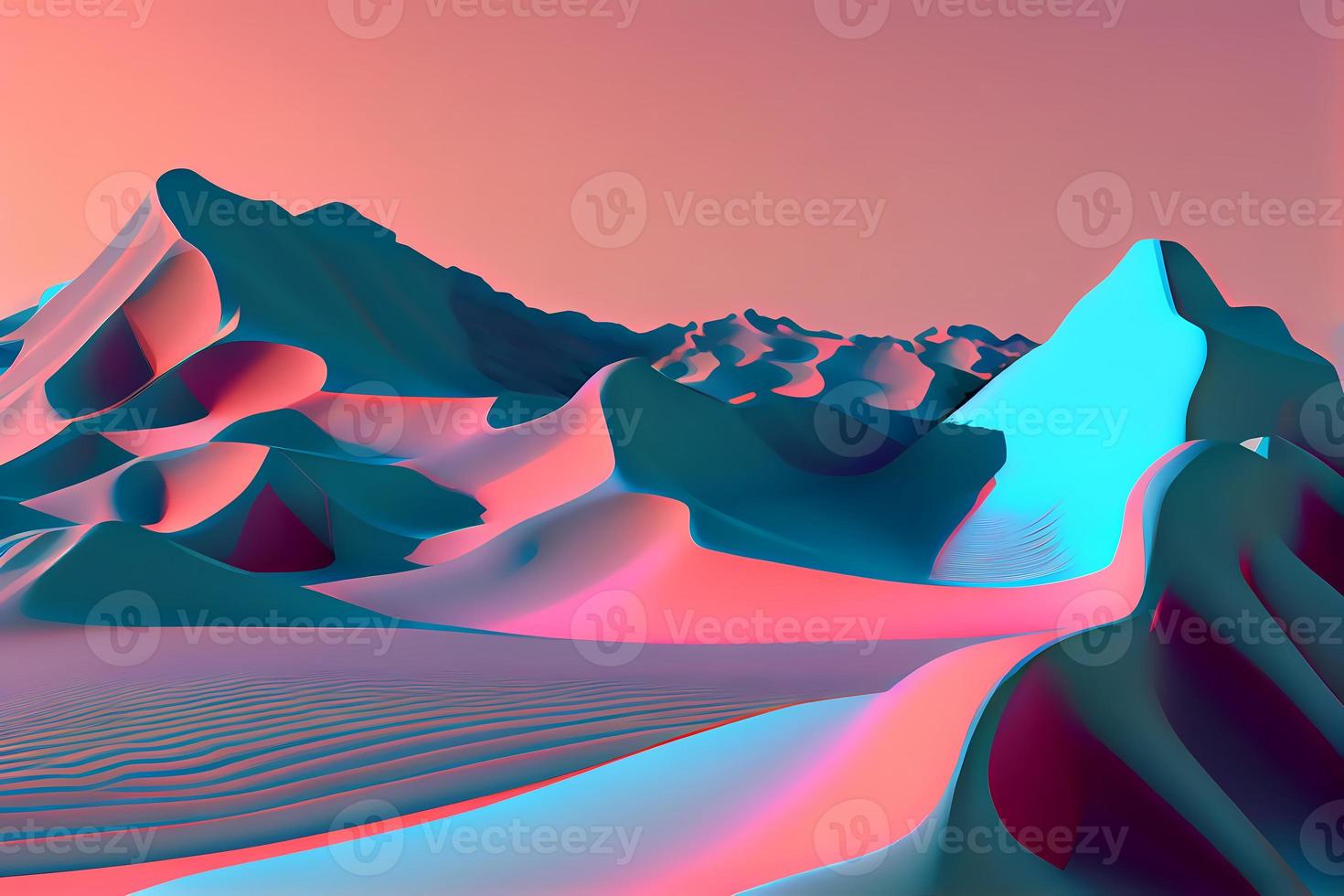 3d landscape computer generated abstact background Y2K aestetic photo
