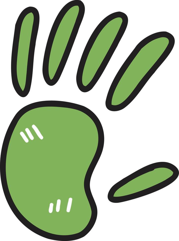 Hand Drawn handprint illustration vector