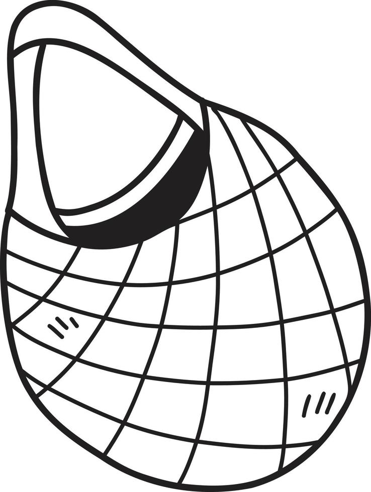 Hand Drawn cloth bag save the world illustration vector