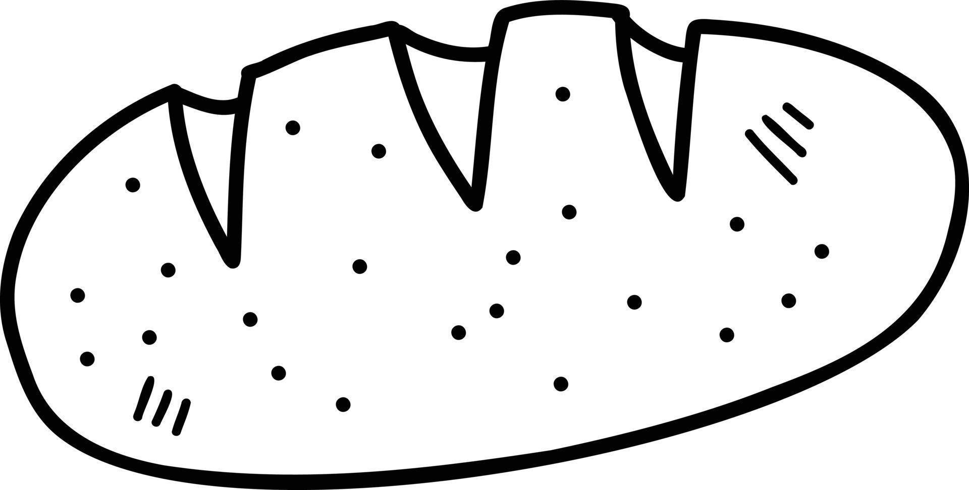 Hand Drawn loaf of bread illustration vector
