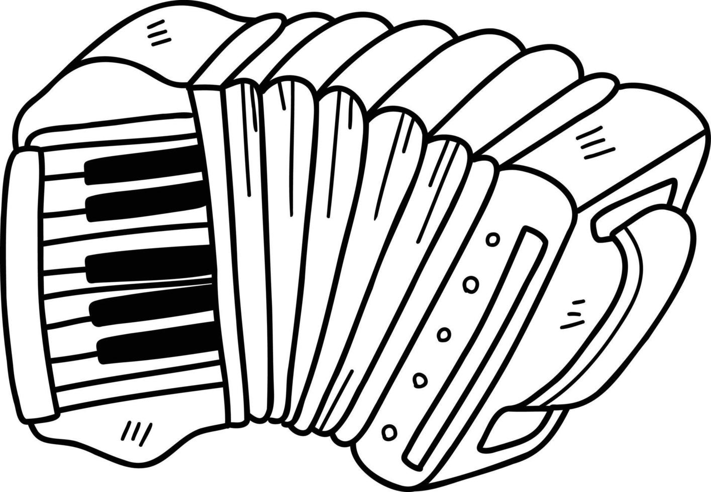 Hand Drawn accordion illustration vector