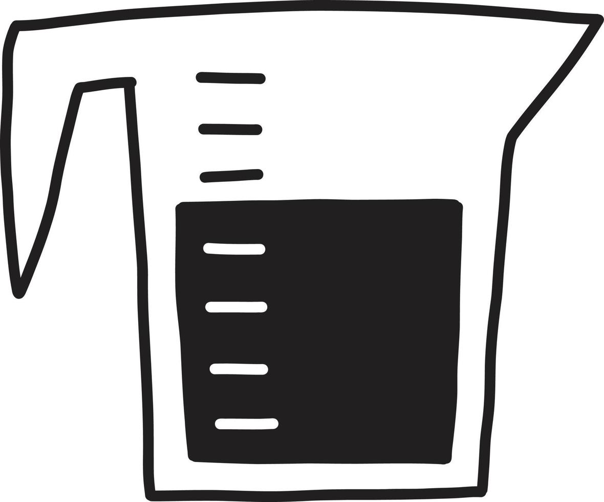 Hand Drawn measuring jug illustration vector