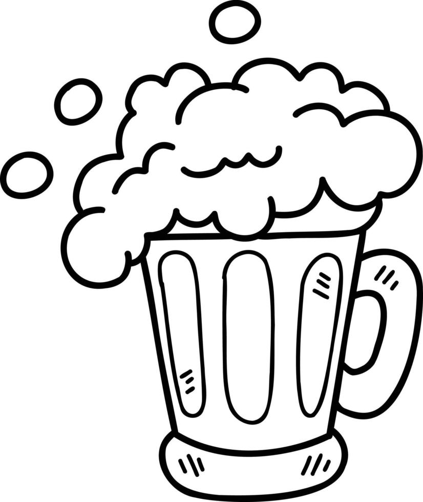 Hand Drawn beer glass illustration vector