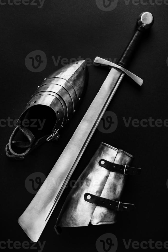 Weapons and armor for historical battles. photo