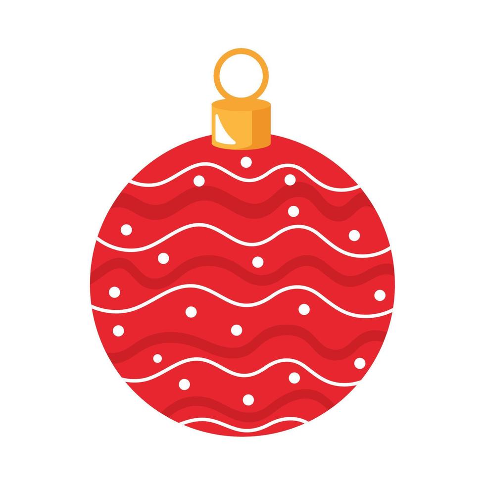 merry christmas red ball vector