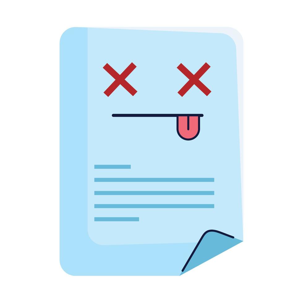 document with error face vector