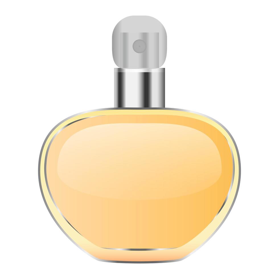 maqueta de perfume dorado, estilo realista vector