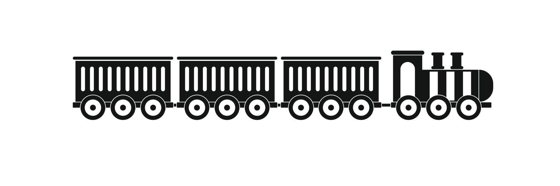 icono de tren sedentario, estilo simple. vector