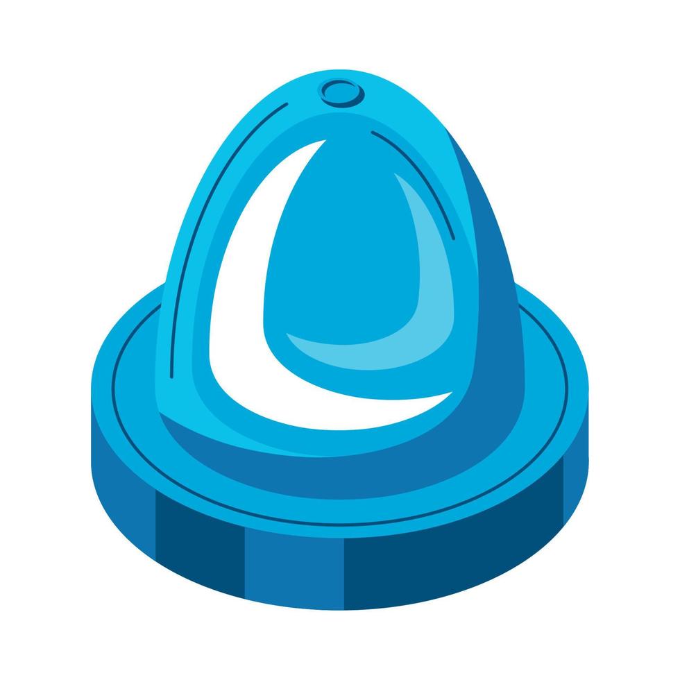 blue alarm light isometric vector