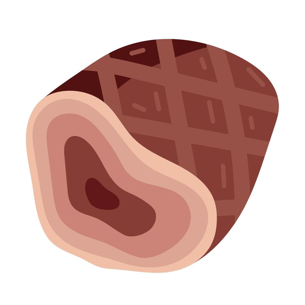 delicious ham block vector