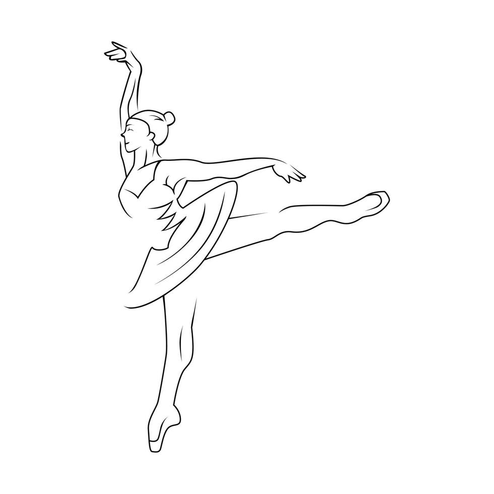 ilustración de bailarina de ballet vector