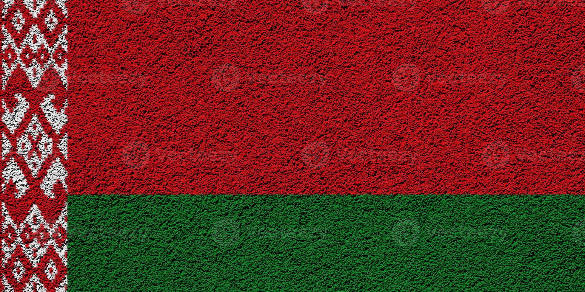 Flag of Belarus on a textured background. Concept collage. photo